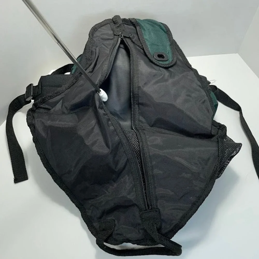 Icecap Backpack Black Green Mesh Insulated 3‎ Compartment Hiking Camping Travel